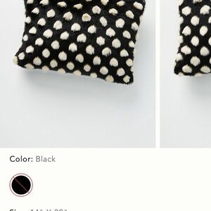 **ISO** Anthropologie Polka Dot Faux Fur Pillow